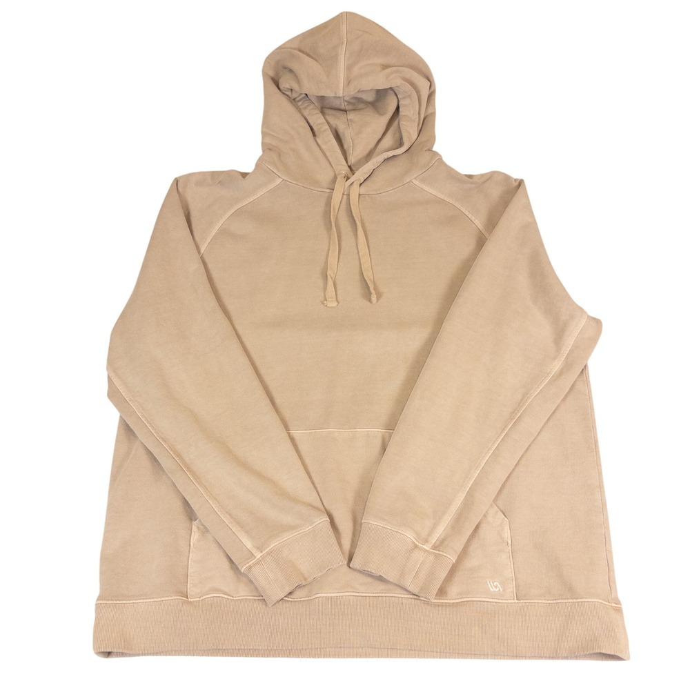VRST Mens French Terry Hoodie Tan Khaki Raglan Pullover Sweatshirt XXL RN104141
